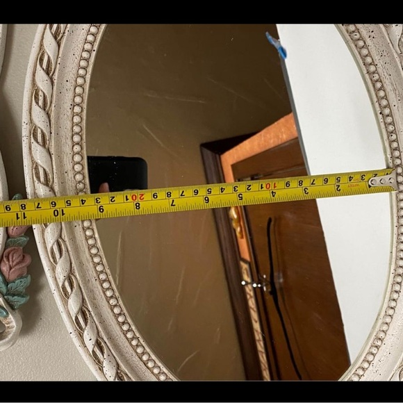 Vintage Victorian Ornate Roses mirror set - Picture 6 of 8